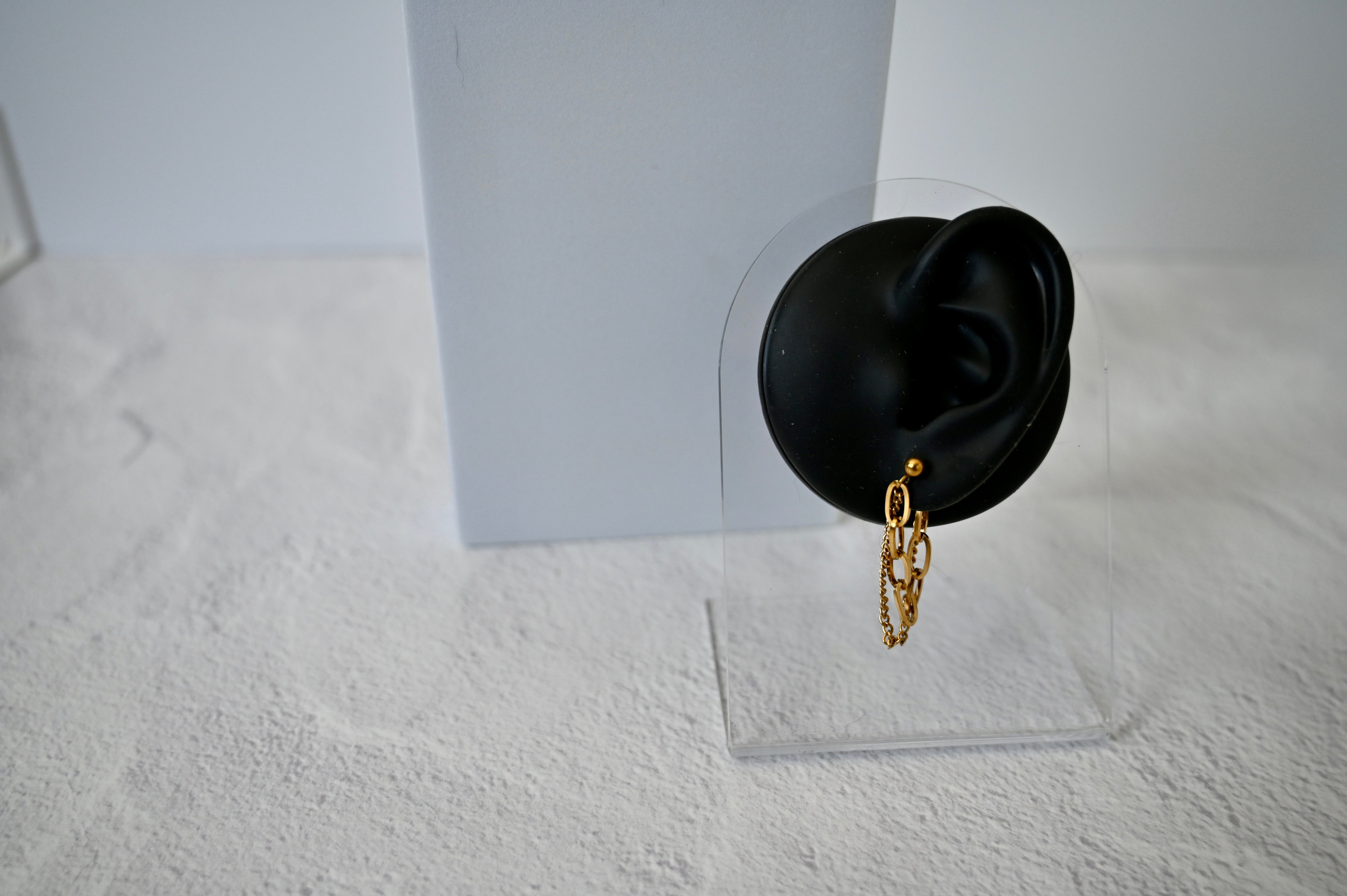 Wrapped Link Chain Earrings